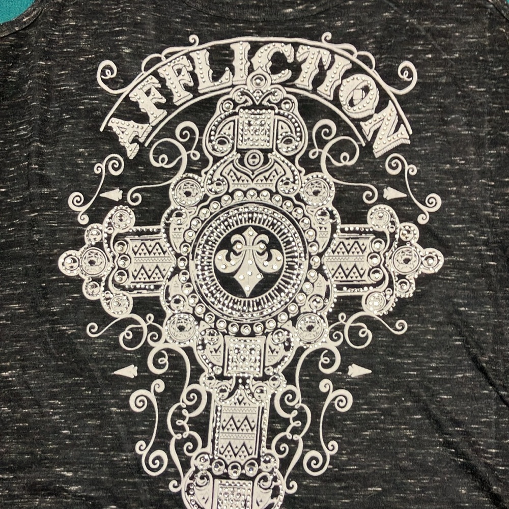 Affliction racerback tank sz L - Picture 2 of 5